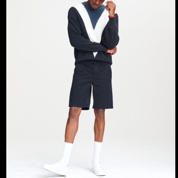 NWT Rag & Bone Dark Navy Blue Chino Shorts Size 33 - Picture 1 of 10